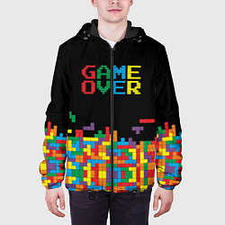 Куртка с капюшоном мужская Game over, цвет: 3D-черный — фото 2