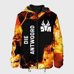 Куртка с капюшоном мужская Die Antwoord и пылающий огонь, цвет: 3D-черный