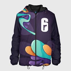Куртка с капюшоном мужская Rainbow Six graffity splash, цвет: 3D-черный