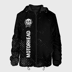 Куртка с капюшоном мужская Motorhead glitch на темном фоне: по-вертикали, цвет: 3D-черный