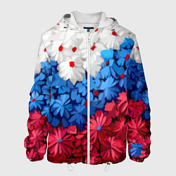 Мужская куртка Флаг РФ из цветов