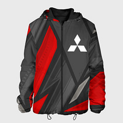 Куртка с капюшоном мужская Mitsubishi sports racing, цвет: 3D-черный