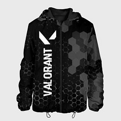 Куртка с капюшоном мужская Valorant glitch на темном фоне: по-вертикали, цвет: 3D-черный