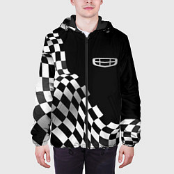 Куртка с капюшоном мужская Geely racing flag, цвет: 3D-черный — фото 2