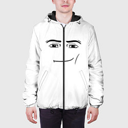 Куртка с капюшоном мужская Одежда Man Face Roblox, цвет: 3D-черный — фото 2