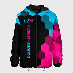 Мужская куртка Counter-Strike 2 - neon gradient: по-вертикали