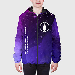 Куртка с капюшоном мужская Thousand Foot Krutch просто космос, цвет: 3D-черный — фото 2