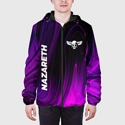 Куртка с капюшоном мужская Nazareth violet plasma, цвет: 3D-черный — фото 2