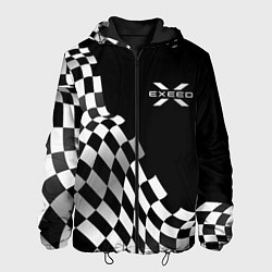 Куртка с капюшоном мужская Exeed racing flag, цвет: 3D-черный