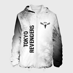 Куртка с капюшоном мужская Tokyo Revengers glitch на светлом фоне: надпись, с, цвет: 3D-белый