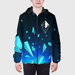 Куртка с капюшоном мужская No Mans Sky взрыв частиц, цвет: 3D-черный — фото 2