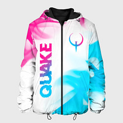 Мужская куртка Quake neon gradient style: надпись, символ