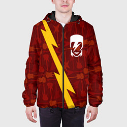 Куртка с капюшоном мужская David Bowie гитары и молния, цвет: 3D-черный — фото 2