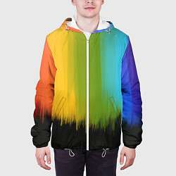 Куртка с капюшоном мужская Летняя радуга, цвет: 3D-белый — фото 2
