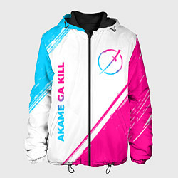 Мужская куртка Akame ga Kill neon gradient style: надпись, символ
