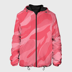 Куртка с капюшоном мужская Pink military, цвет: 3D-черный