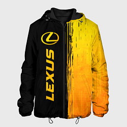 Куртка с капюшоном мужская Lexus - gold gradient: по-вертикали, цвет: 3D-черный