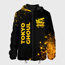 Мужская куртка Tokyo Ghoul - gold gradient: надпись, символ