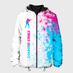 Куртка с капюшоном мужская Counter Strike neon gradient style: по-вертикали, цвет: 3D-черный