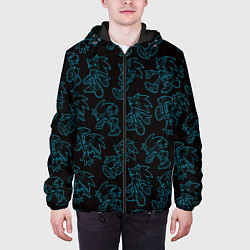 Куртка с капюшоном мужская Соник паттерн, цвет: 3D-черный — фото 2