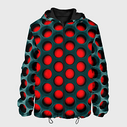 Куртка с капюшоном мужская Сотовая структура 3D, цвет: 3D-черный