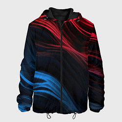 Куртка с капюшоном мужская Blue red black, цвет: 3D-черный