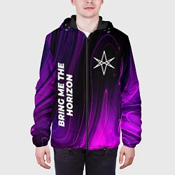 Куртка с капюшоном мужская Bring Me the Horizon violet plasma, цвет: 3D-черный — фото 2