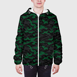 Куртка с капюшоном мужская Точечный камуфляжный узор Spot camouflage pattern, цвет: 3D-белый — фото 2