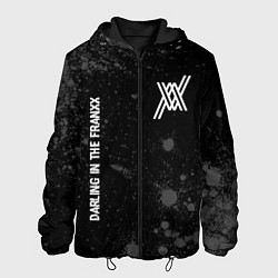Куртка с капюшоном мужская Darling in the FranXX glitch на темном фоне: надпи, цвет: 3D-черный