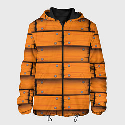 Куртка с капюшоном мужская Оранжевый забор, цвет: 3D-черный
