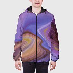 Куртка с капюшоном мужская Violet fantasy, цвет: 3D-черный — фото 2