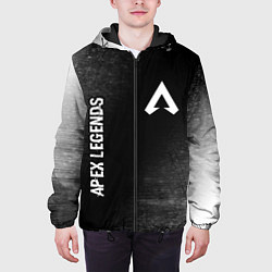 Куртка с капюшоном мужская Apex Legends glitch на темном фоне: надпись, симво, цвет: 3D-черный — фото 2