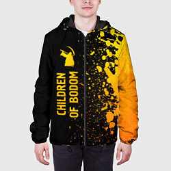 Куртка с капюшоном мужская Children of Bodom - gold gradient: по-вертикали, цвет: 3D-черный — фото 2