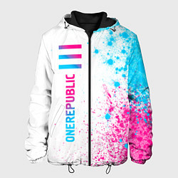 Мужская куртка OneRepublic neon gradient style: по-вертикали