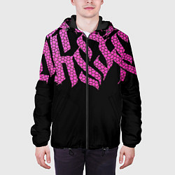 Куртка с капюшоном мужская Граффити буквы, цвет: 3D-черный — фото 2