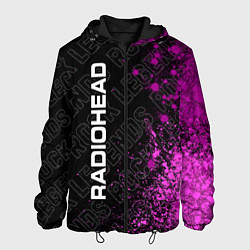 Куртка с капюшоном мужская Radiohead rock legends: по-вертикали, цвет: 3D-черный