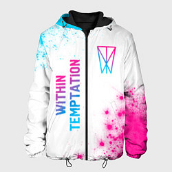 Мужская куртка Within Temptation neon gradient style: надпись, си