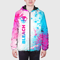 Куртка с капюшоном мужская Bleach neon gradient style: по-вертикали, цвет: 3D-черный — фото 2