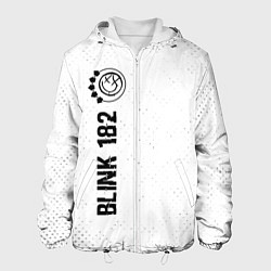Куртка с капюшоном мужская Blink 182 glitch на светлом фоне: по-вертикали, цвет: 3D-белый