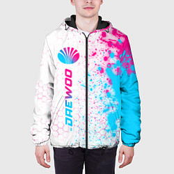 Куртка с капюшоном мужская Daewoo neon gradient style: по-вертикали, цвет: 3D-черный — фото 2