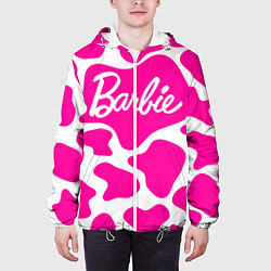 Куртка с капюшоном мужская Животный паттерн - Барби, цвет: 3D-белый — фото 2