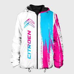 Куртка с капюшоном мужская Citroen neon gradient style: по-вертикали, цвет: 3D-черный