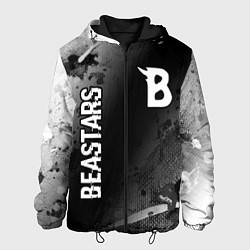 Куртка с капюшоном мужская Beastars glitch на темном фоне: надпись, символ, цвет: 3D-черный