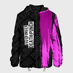 Куртка с капюшоном мужская Five Finger Death Punch rock legends: по-вертикали, цвет: 3D-черный