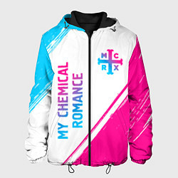 Куртка с капюшоном мужская My Chemical Romance neon gradient style: надпись,, цвет: 3D-черный