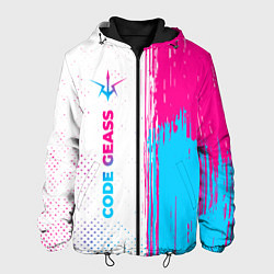 Мужская куртка Code Geass neon gradient style: по-вертикали