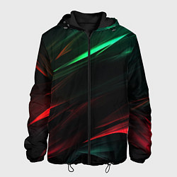 Куртка с капюшоном мужская Dark red and green, цвет: 3D-черный