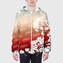 Куртка с капюшоном мужская Stray Kids flowers, цвет: 3D-белый — фото 2