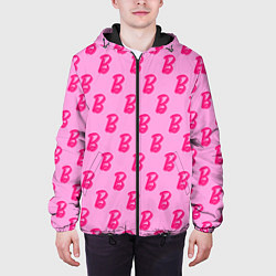 Куртка с капюшоном мужская Барби Фильм Текстура, цвет: 3D-черный — фото 2