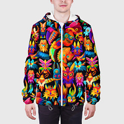 Куртка с капюшоном мужская Мифические монстрики, цвет: 3D-белый — фото 2